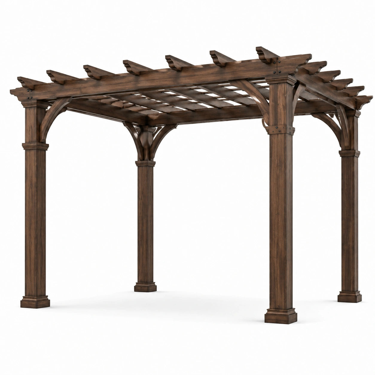 Pérgola de Madera Marrón Oscuro 300x300x250 cm