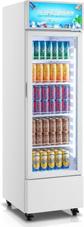 Frigorífico para bebidas, FOHERE, 8.5, 240L, 330 ml, 16.93', 21.26', 74.8', Transparente, para uso diário