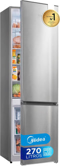 Frigorífico combinado, Midea, 55 cm, 199 L, 71 L, com gavetas, com prateleiras, Multicolor, para uso diário