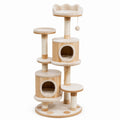 Árbol para Gatos de Madera, Sisal y Tela Beige 150 cm
