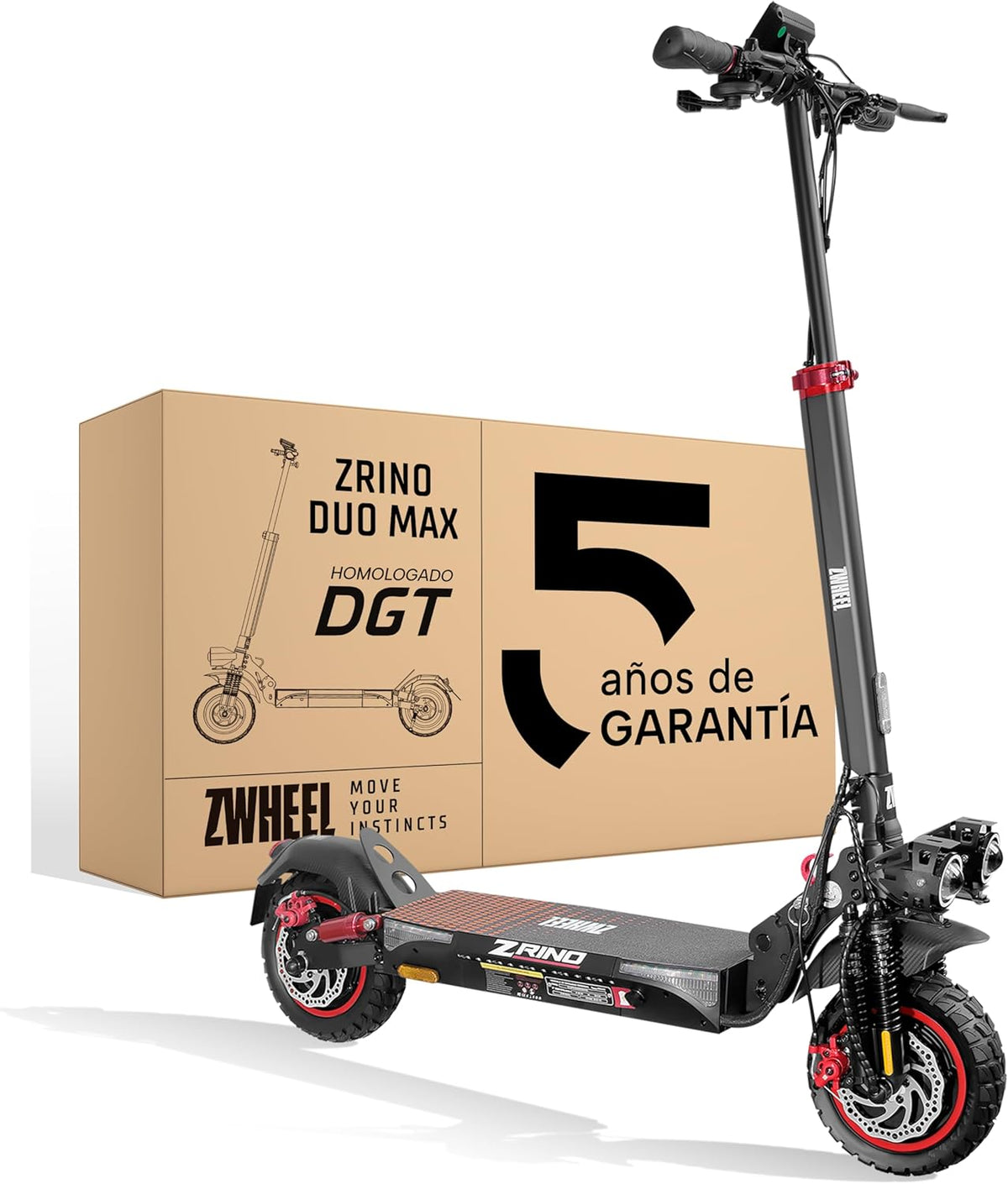 Trotinete elétrica, ZWHEEL, ZRINO, 5 A, 20 Ah, 2000 W, 1000 W, 500 W, 28.7 kg, alumínio, Multicolor, para uso diário