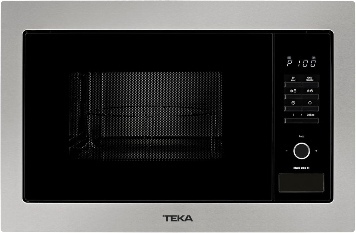 Micro-ondas, Teka, 25 L, 45 cm, 1.000 W, com temporizador, aço inoxidável, aço, Prateado, para a cozinha