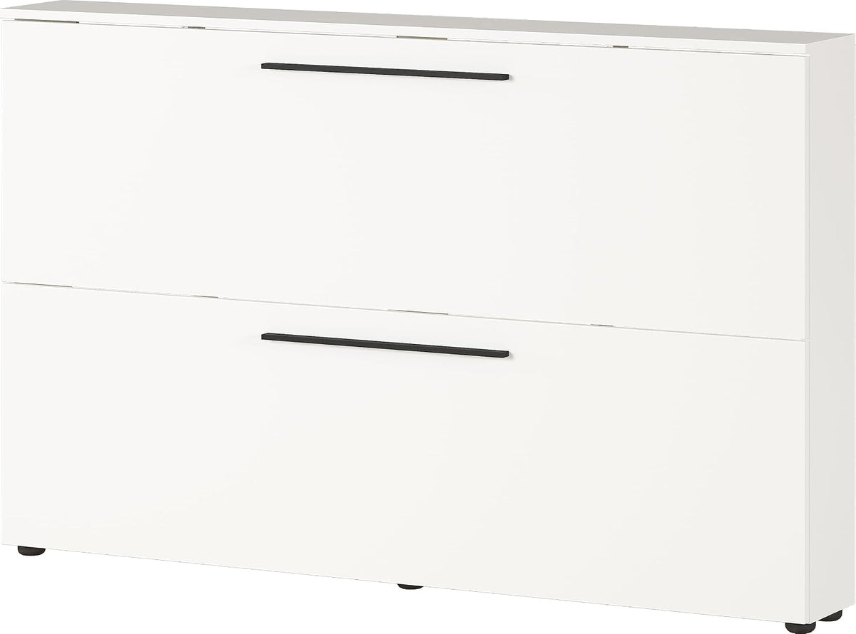 Sapateira, GERMANIA DIE MÖBELMACHER, 19 cm, 140 × 85 × 19 cm, 15 kg, 10 kg, plástico, painel de madeira, Branco, para uso diário