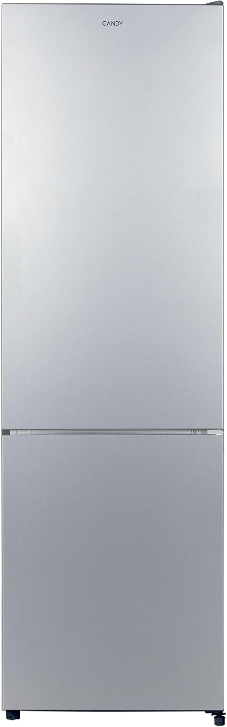 Frigorífico combinado, CANDY, CCG3L517ES, 260 L, 55 × 176 cm, com iluminação LED, com gavetas, com prateleiras, vidro, Prateado, para uso diário