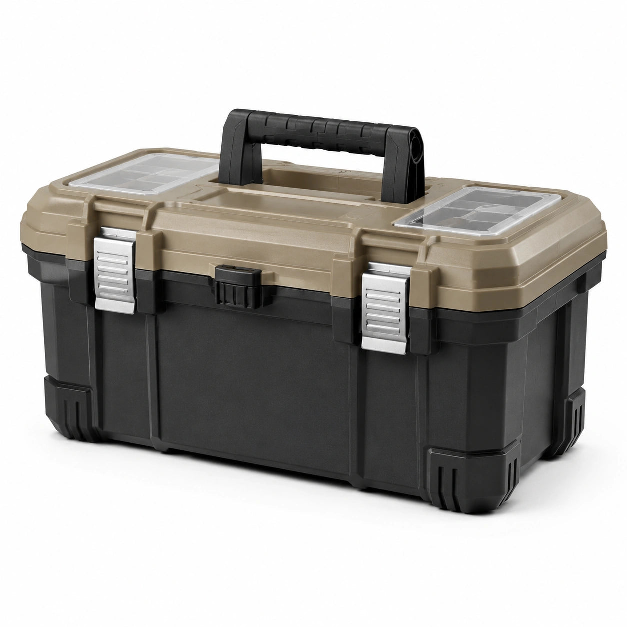 Caja de herramientas de plástico con cierres metálicos PP 50x25x25 cm