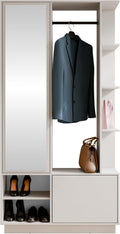 Roupeiro, Mirjan24, Garderoben-Set, 100 cm, 197 cm, 34 cm, com prateleiras, com portas, plástico, Mehrfarbig, para o quarto