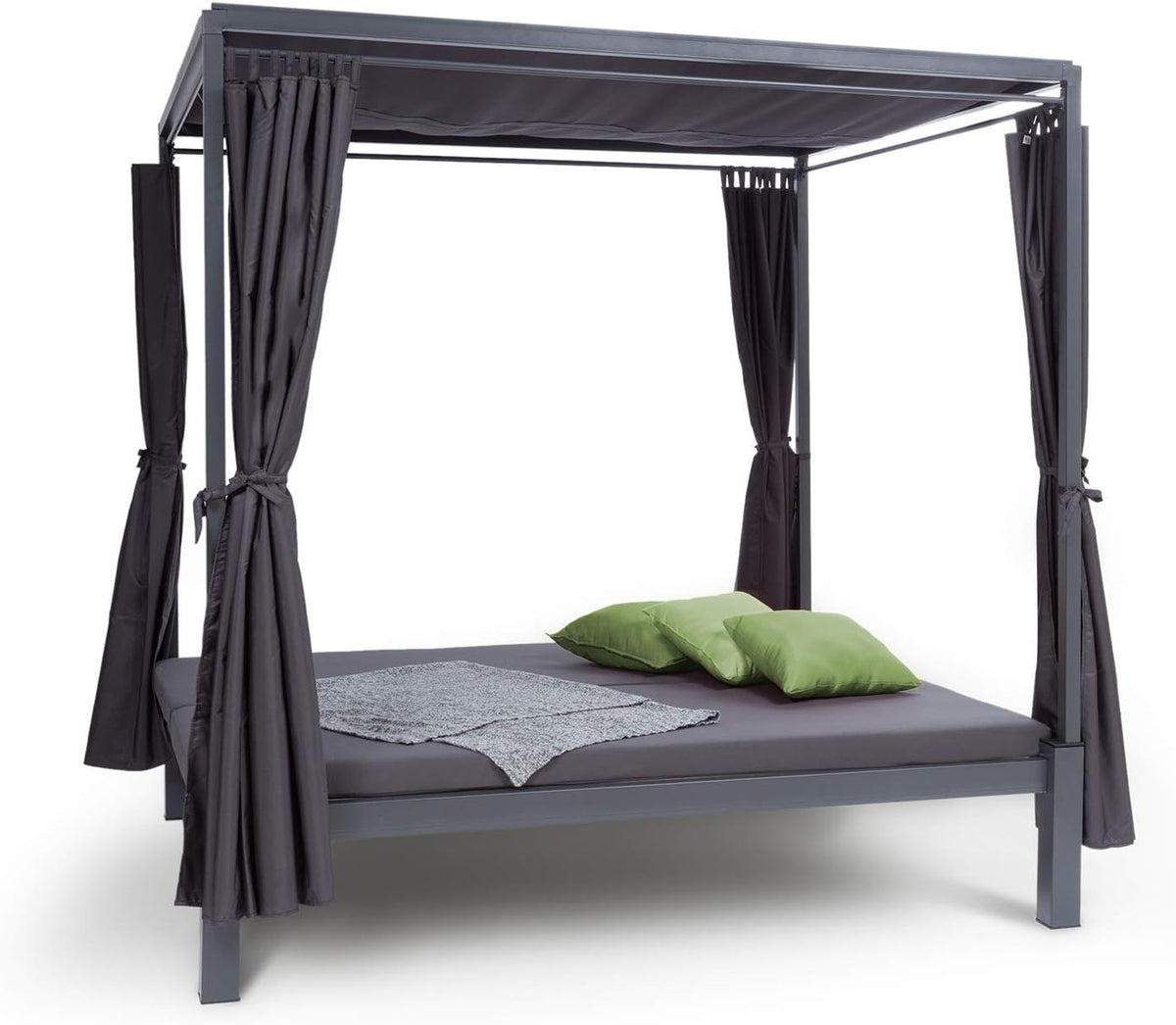 Espreguiçadeira, blumfeldt, Senator, 205 cm, 350 kg, 188 × 208 × 205 cm, 8 cm, resistente à água, aço, Cinzento, para uso diário