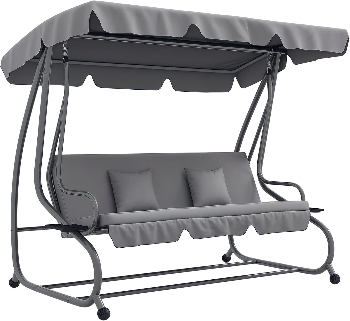 Equipamento de exterior, Outsunny, 200 × 120 × 164 cm, 340 kg, 43 cm, 31,7 kg, 160 × 100 cm, aço, Cinzento, para jardim e exterior