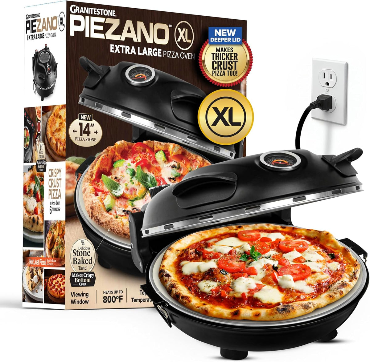 Forno de pizza, PIEZANO, 14', Natural, para a cozinha