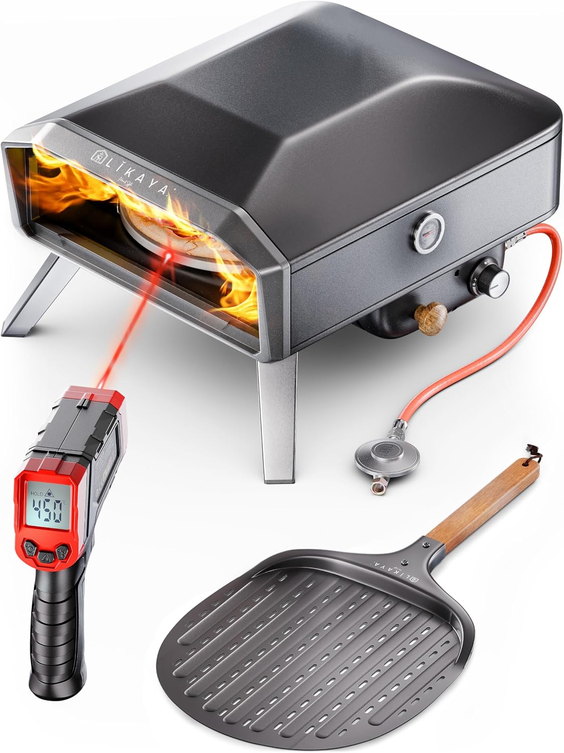 Forno de pizza, LIKAYA, NeroSpin, 6,2kW, 30,5cm, Mehrfarbig, para a cozinha