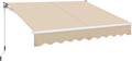 Toldo, Yaheetech, 200 cm, 250 × 200 cm, com rodas, aço, alumínio, Bege, para uso diário
