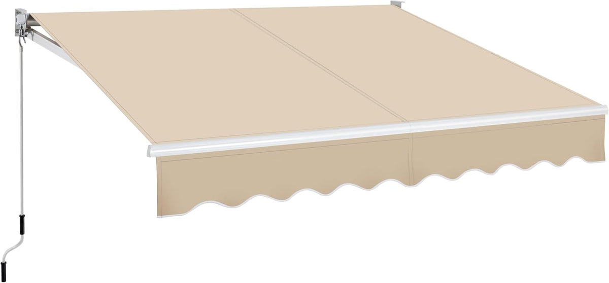 Toldo, Yaheetech, 200 cm, 250 × 200 cm, com rodas, aço, alumínio, Bege, para uso diário