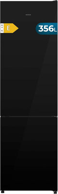 Cecotec, Frigorífico combinado, 356 L, 200 cm, 5 cm, Classe E, com gavetas, vidro, Preto, para uso diário