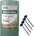 Lona de proteção, AGRI plus, Strohvlies, 140 g, 9,8 × 12,5 m, resistente à água, plástico, Mehrfarbig, para uso diário