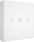 Roupeiro, DEKIT GRUPO RIMOBEL, DEKIT, 215 × 200 × 52 cm, 215 cm, 200 cm, 52 cm, com gavetas, com prateleiras, Branco, para o quarto