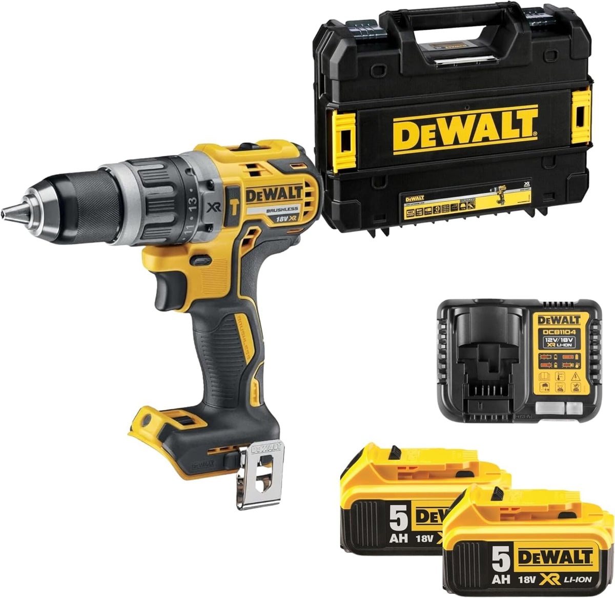 DEWALT, Berbequim aparafusador, DCD796P2-QW, 18 V, 5 Ah, Multicolor, para trabalhos de manutenção