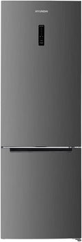 Frigorífico combinado, HYUNDAI, HCB18560NEDI02, 293 L, classe energética E, com iluminação LED, aço inoxidável, aço, Prateado, para uso diário