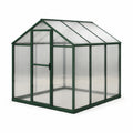 Invernadero de Aluminio y Policarbonato Verde 190x190x195 cm