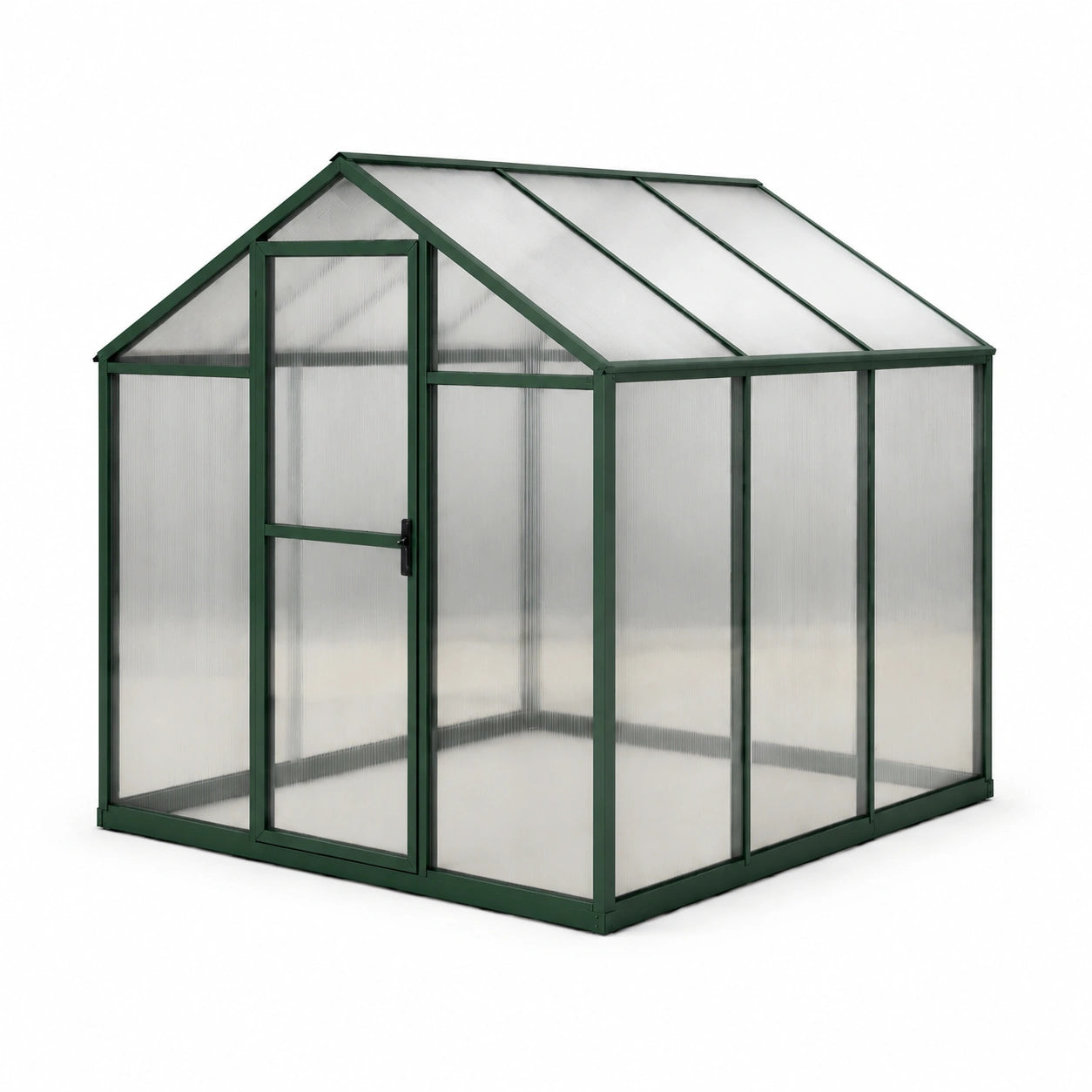 Invernadero de Aluminio y Policarbonato Verde 190x190x195 cm