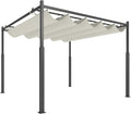 Tenda de jardim, Outsunny, UV30, 3 × 3 m, 180 g, 60 mm, 80 mm, 11,7 kg, 298 × 298 × 230 cm, aço, poliéster, Branco, para jardim e exterior