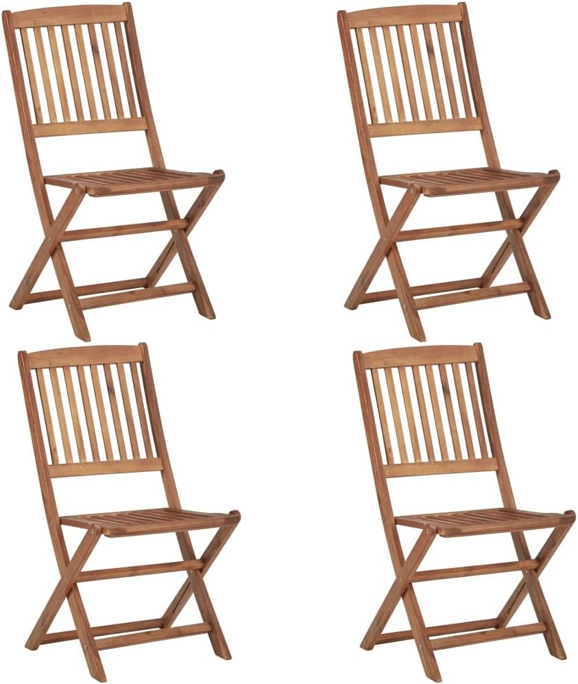 Cadeira de jantar, vidaXL, 91 cm, 48,5 × 57 × 91 cm, dobrável, com portas, madeira, Natural, para uso diário