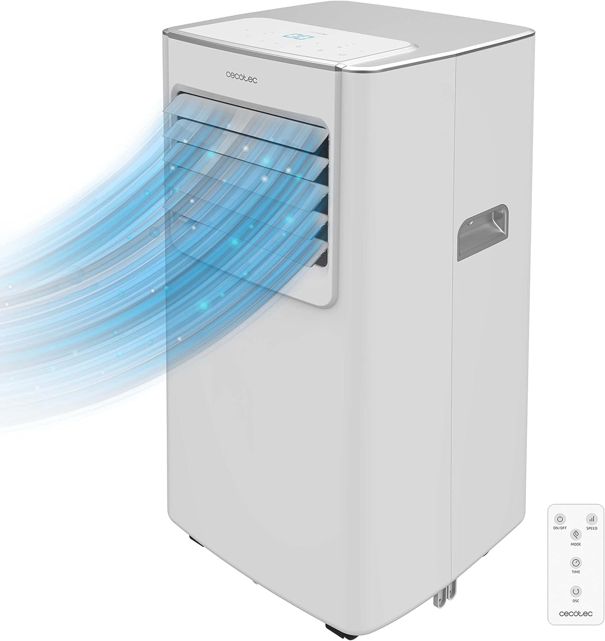 Cecotec, Ar condicionado portátil, 7000 BTU, 2 Velocidades, com comando à distância, com temporizador, com ecrã tátil, Multicolor, para uso diário