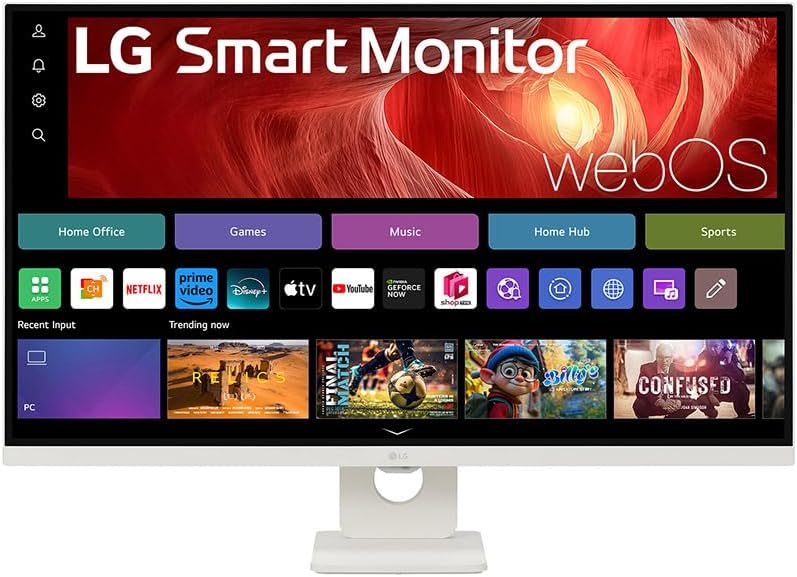LG, Monitor, Smart, 65W, 32', 31,5 ', Preto, para uso diário