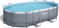 Piscina desmontável, Bestway, 107 cm, 10,949 L, 3028 l, 488 × 350 × 107 cm, aço, Cinzento, para jardim e exterior