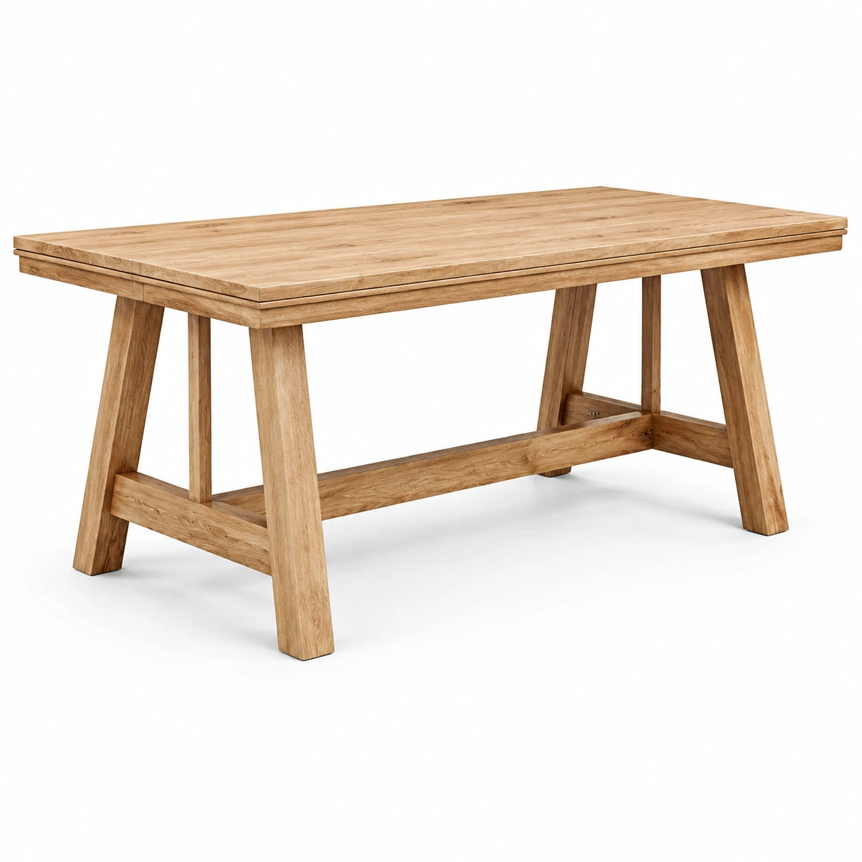 Mesa rectangular de madera de roble macizo