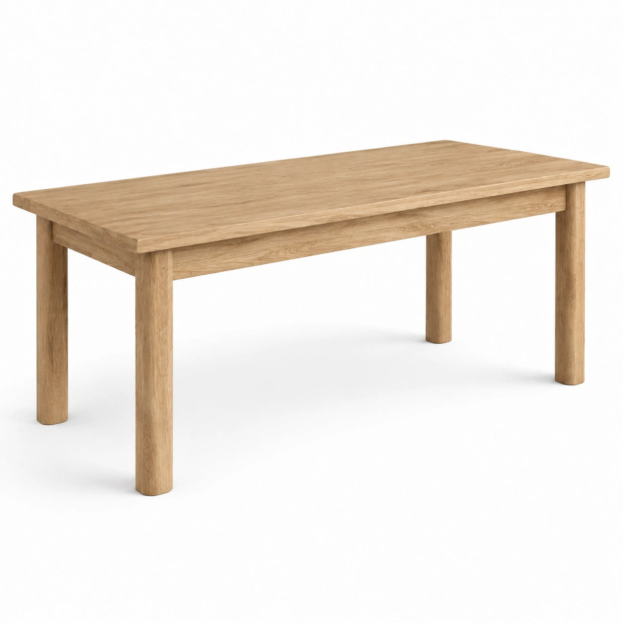 Mesa de comedor de roble macizo 200x90x75 cm