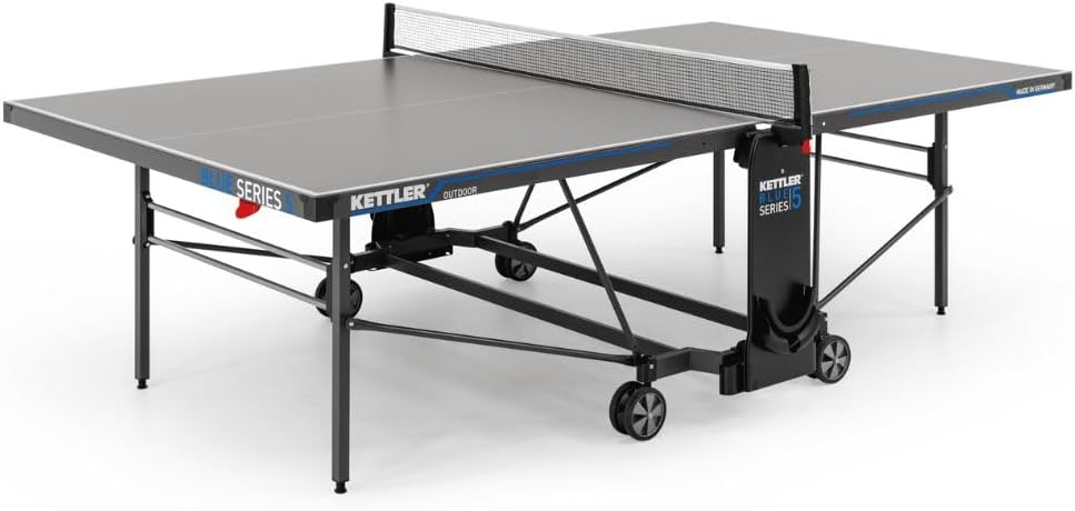 Mesa de ténis de mesa, KETTLER, Tischtennisplatte, 76 cm, 274 cm, 152,5 cm, 155 cm, 184 cm, dobrável, com rodas, aço, plástico, Mehrfarbig