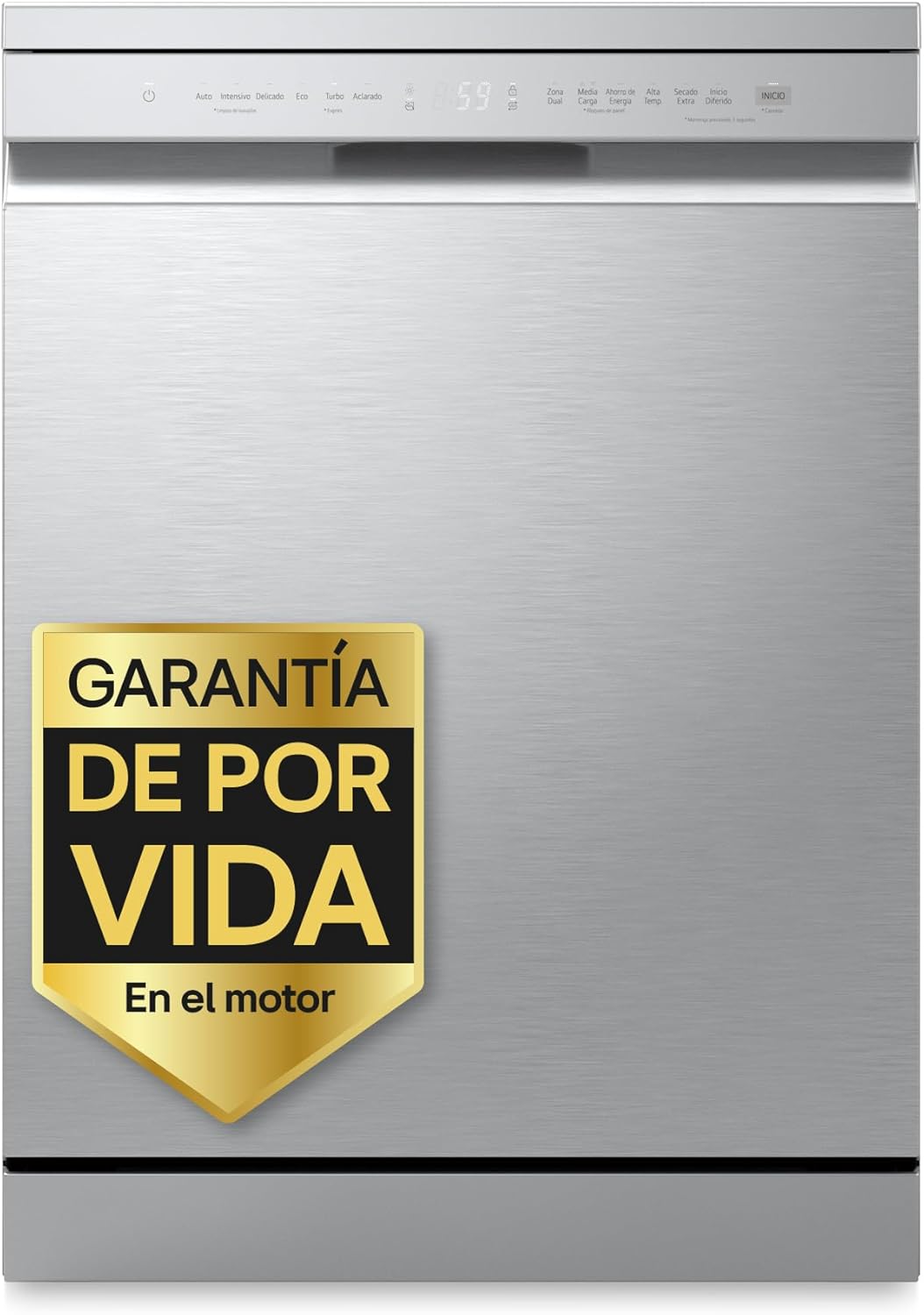 LG, Máquina de lavar loiça, DF273FV, 30 a, 47 kg, com comando à distância, com controlo por aplicação, aço inoxidável, aço, Prateado, para uso diário