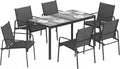 Conjunto de jardim, Outsunny, 50 cm, 43 cm, 120 kg, 50 kg, 19,2 kg, 56 × 63 × 83 cm, aço, madeira, Preto, para jardim e exterior