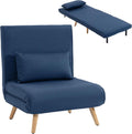 Poltrona, HOMCOM, 20 cm, 120 kg, 195 × 72 cm, 72 × 75 × 85 cm, 195 × 72 × 25 cm, dobrável, tecido, Azul, para a sala