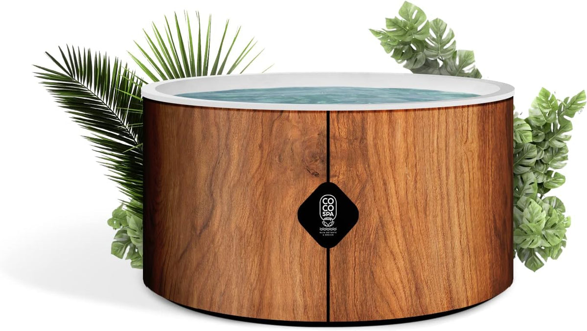 Spa insuflável, COCO SPA, 150 cm, 800 L, 2240 W, 2 a, 4 pessoas, madeira, Natural, para uso diário