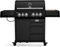 Grelhador a gás, BURNHARD, Big, 11 kg, 6 l, dobrável, com rodas, aço inoxidável, aço, Preto, para utilização no exterior