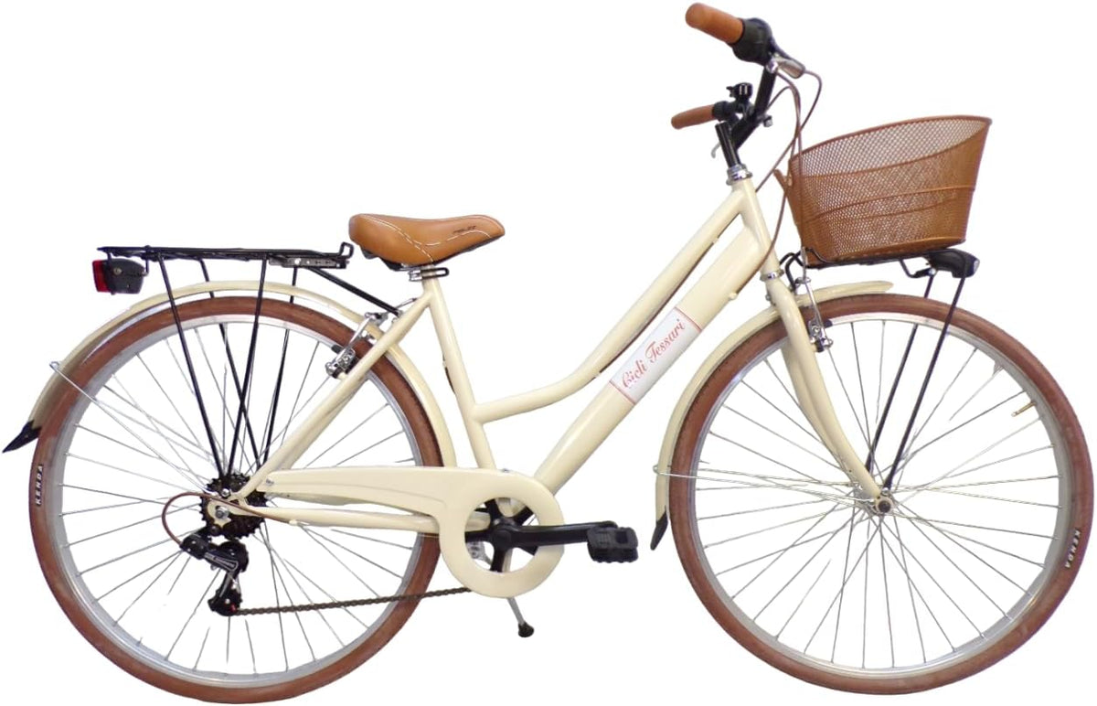 Bicicleta, Cicli Tessari, 155 a, 175 cm, 15 kg, 46 cm, 27,7 kg, 6 velocidades, com iluminação LED, com rodas, aço, Multicolor, para uso diário