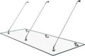 Tenda de jardim, doporro, Vordach, 90 × 250cm, 400 kg, regulável, aço inoxidável, aço, Prateado, para utilização no exterior