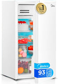 Minifrigorífico, Midea, 93 L, 84 cm, 54 cm, 39 dB, regulável, com iluminação LED, com gavetas, Multicolor, para uso diário