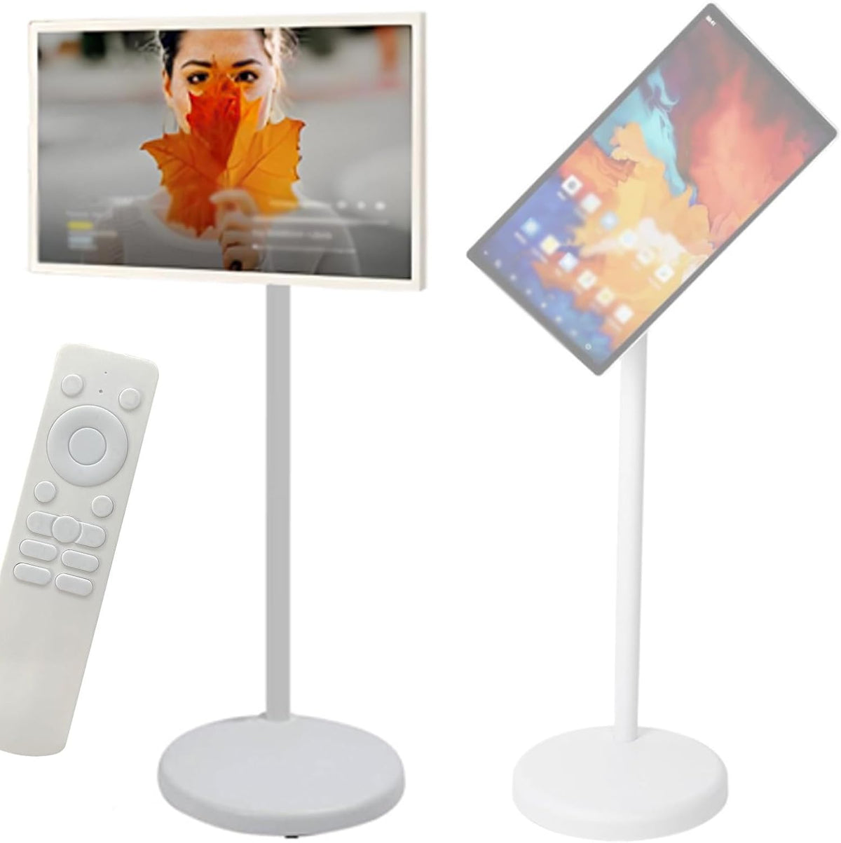 Televisor portátil, Quixnova, 64GB, com comando à distância, com ecrã tátil, com controlo por aplicação, Multicolor, para a sala