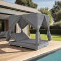 Espreguiçadeira, Lumanois, 37.42 kg, 180 cm, 6 cm, 53,2 kg, 197 × 140 × 180 cm, 2 pessoas, aço, poliéster, Cinzento, para uso diário