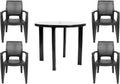 Conjunto de jardim, CREVICOSTA QUALITY MARK MARCAS DE CALIDAD, com 4 cadeiras, 6,20 kg, 73 cm, 2,75 kg, 57 cm, 110 kg, ratã, Antracite