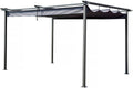 Tenda de jardim, Habitat et Jardin, 4 m, 3 × 4 m, resistente à água, aço, poliéster, Cinzento, para jardim e exterior