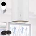Exaustor, KLARSTEIN, 4 velocidades, com temporizador, com iluminação LED, aço inoxidável, aço, Prateado, para uso diário