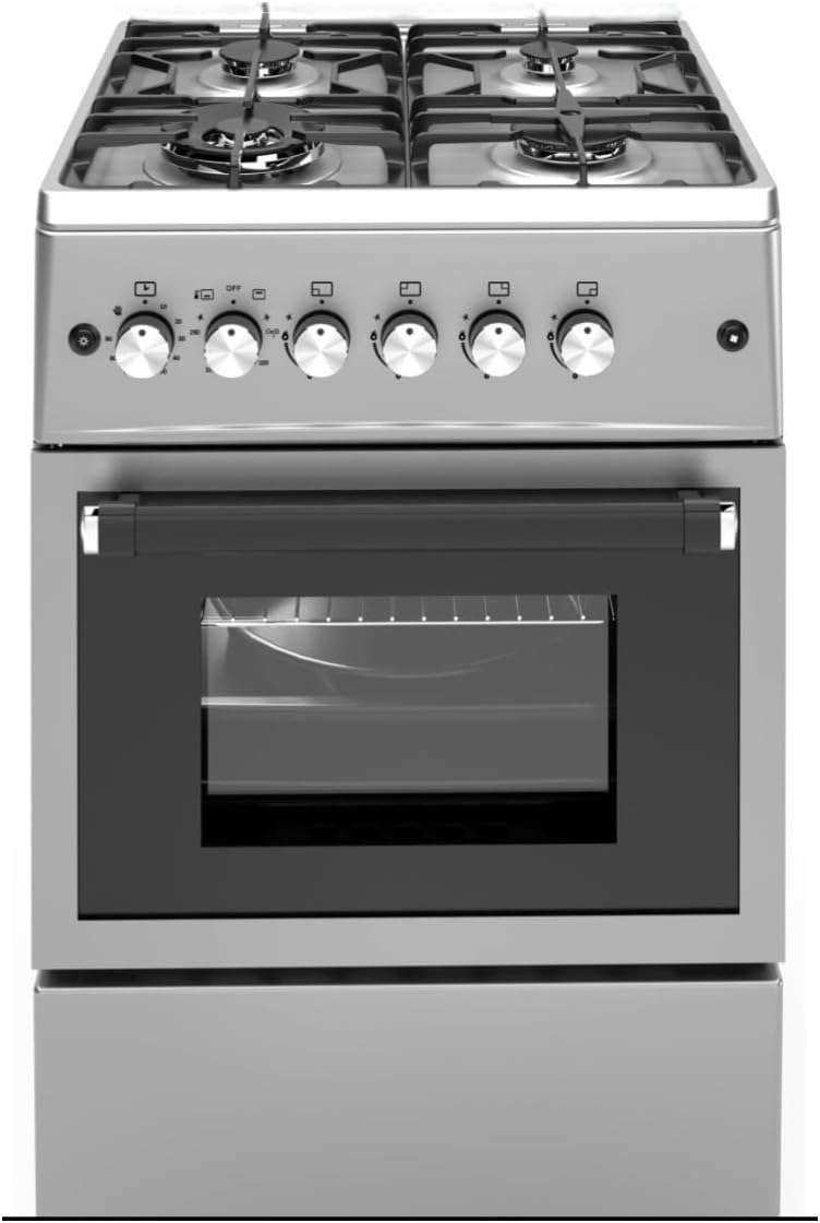 Fogão independente, ALPHA, LUX-60, 64 L, 4,2 KW, 3 A, vidro, Natural, para a cozinha