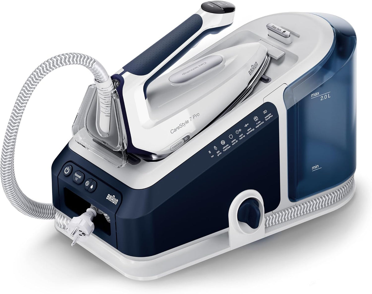 Ferro com caldeira, Braun, CareStyle, 2 L, 600 g, poliéster, algodão, Branco, para uso diário