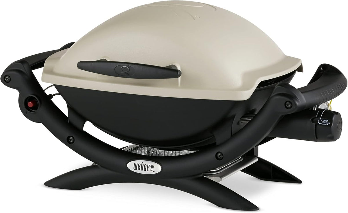 Grelhador a gás, Weber, Q1000, 32cm, 43 × 32cm, alumínio, pele, Preto, para utilização no exterior