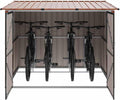 Abrigo de jardim, vidaXL, 158 cm, 216 × 207 × 158 cm, Castanho, para jardim e exterior