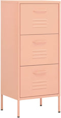 Aparador, vidaXL, Lagerschrank, 5cm, 42,5 × 35 × 101,5cm, 101,5 cm, 15 cm, com gavetas, aço, Rosa, para uso diário