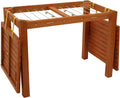 Mesa de jantar, DEGAMO, Funktions, 100 × 60 × 75cm, 100cm, 60cm, 75cm, 65cm, dobrável, madeira, Castanho, para uso diário